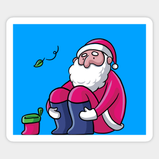 Santa Claus quarantine on Lonely Christmas... Sticker